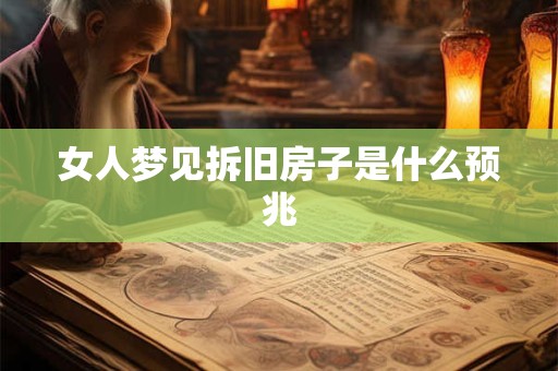 女人梦见拆旧房子是什么预兆