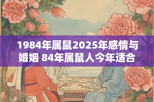 1984年属鼠2025年感情与婚姻 84年属鼠人今年适合结婚吗