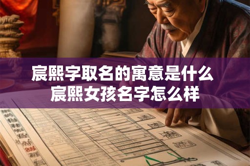 宸熙字取名的寓意是什么 宸熙女孩名字怎么样