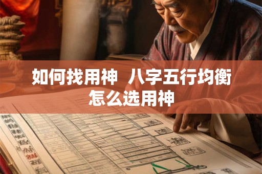 如何找用神  八字五行均衡怎么选用神