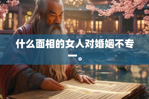 什么面相的女人对婚姻不专一。