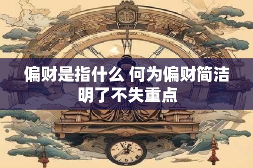 偏财是指什么 何为偏财简洁明了不失重点