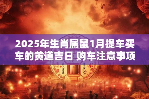 2025年生肖属鼠1月提车买车的黄道吉日 购车注意事项 2025年生肖属鼠1月提车买车的黄道吉日 购车注意事项