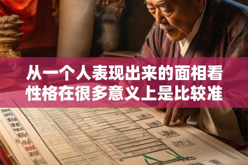 从一个人表现出来的面相看性格在很多意义上是比较准确的