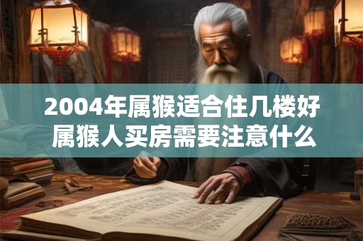 2004年属猴适合住几楼好 属猴人买房需要注意什么