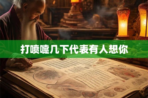 打喷嚏几下代表有人想你