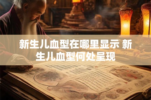 新生儿血型在哪里显示 新生儿血型何处呈现