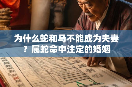 为什么蛇和马不能成为夫妻？属蛇命中注定的婚姻