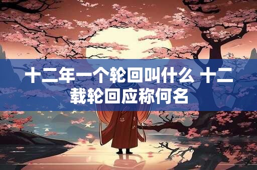 十二年一个轮回叫什么 十二载轮回应称何名