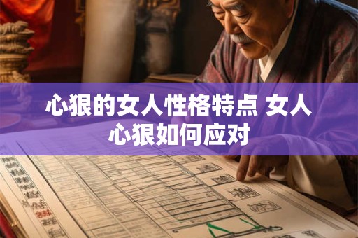 心狠的女人性格特点 女人心狠如何应对