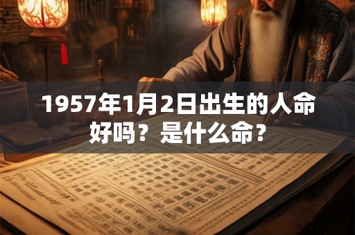 1957年1月2日出生的人命好吗?是什么命? 1957年1月2日出生的人命好吗?是什么命?