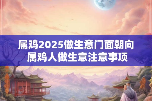 属鸡2025做生意门面朝向 属鸡人做生意注意事项
