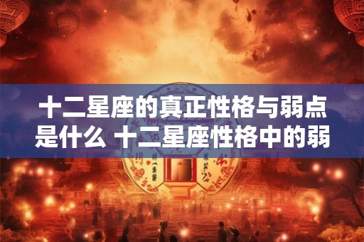 十二星座的真正性格与弱点是什么 十二星座性格中的弱点是什么