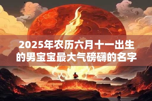 2025年农历六月十一出生的男宝宝最大气磅礴的名字