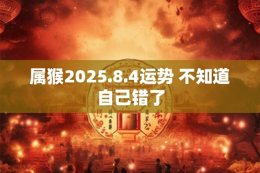 属猴2025.8.4运势 不知道自己错了