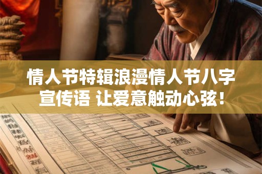 情人节特辑浪漫情人节八字宣传语 让爱意触动心弦！