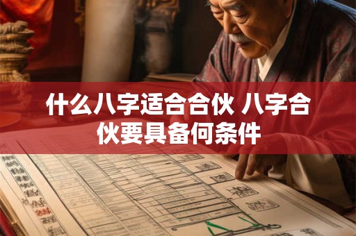 什么八字适合合伙 八字合伙要具备何条件
