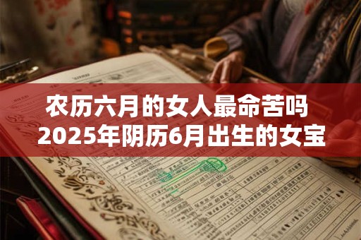 农历六月的女人最命苦吗 2025年阴历6月出生的女宝宝命运详解