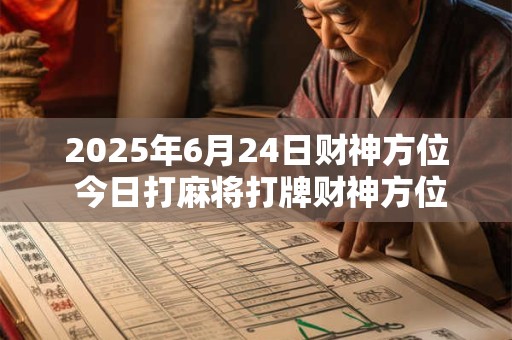 2025年6月24日财神方位 今日打麻将打牌财神方位