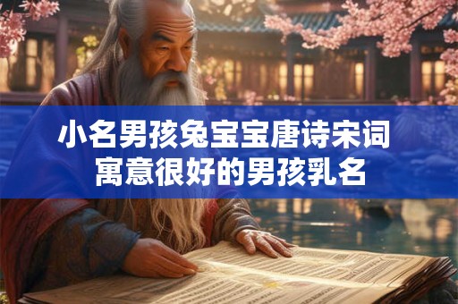 小名男孩兔宝宝唐诗宋词 寓意很好的男孩乳名