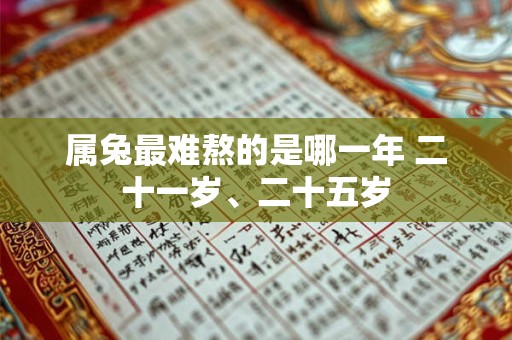属兔最难熬的是哪一年 二十一岁、二十五岁
