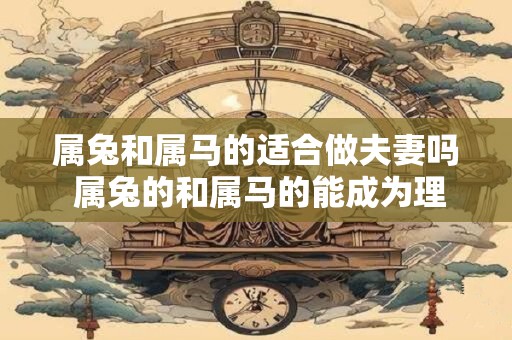 属兔和属马的适合做夫妻吗 属兔的和属马的能成为理想的夫妻吗