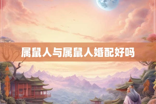 属鼠人与属鼠人婚配好吗