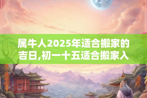 属牛人2025年适合搬家的吉日,初一十五适合搬家入宅不