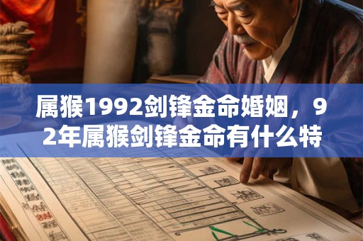 属猴1992剑锋金命婚姻，92年属猴剑锋金命有什么特点？