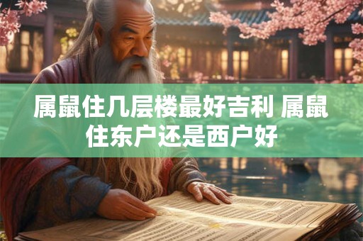 属鼠住几层楼最好吉利 属鼠住东户还是西户好