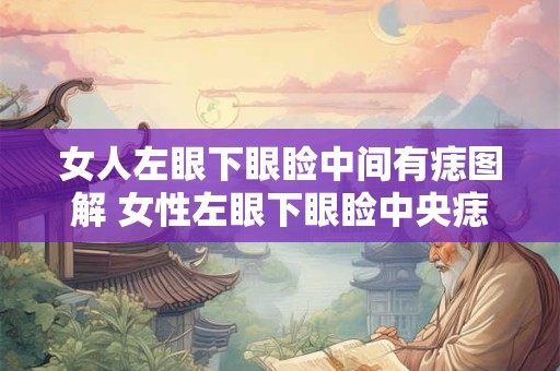 女人左眼下眼睑中间有痣图解 女性左眼下眼睑中央痣的含义是什么