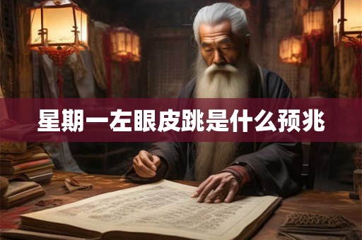 星期一左眼皮跳是什么预兆 星期一左眼皮跳是什么预兆