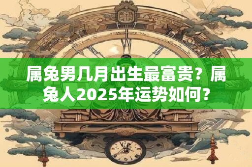 属兔男几月出生最富贵？属兔人2025年运势如何？