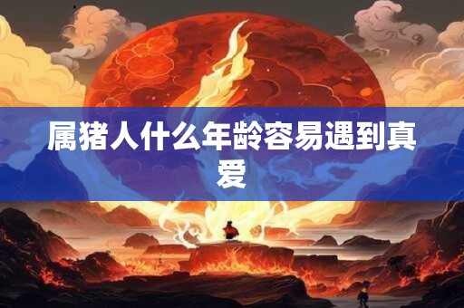 属猪人什么年龄容易遇到真爱