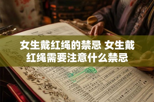 女生戴红绳的禁忌 女生戴红绳需要注意什么禁忌