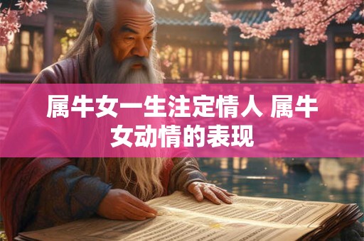 属牛女一生注定情人 属牛女动情的表现