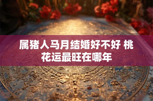 属猪人马月结婚好不好 桃花运最旺在哪年