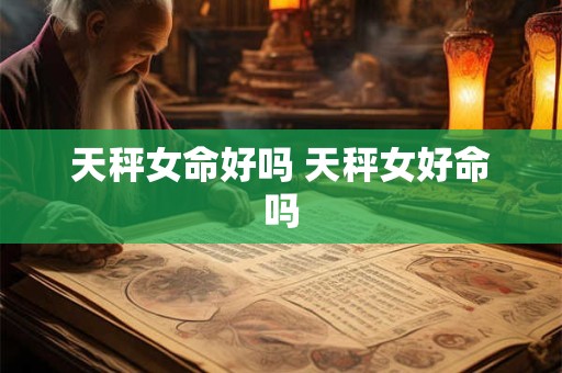 天秤女命好吗 天秤女好命吗