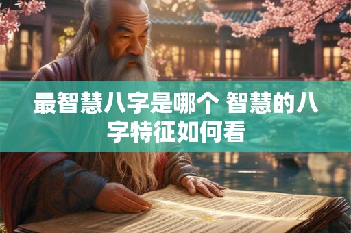 最智慧八字是哪个 智慧的八字特征如何看