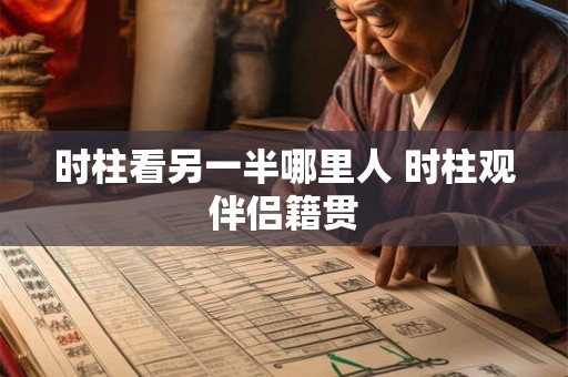 时柱看另一半哪里人 时柱观伴侣籍贯