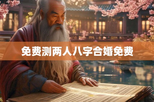 免费测两人八字合婚免费