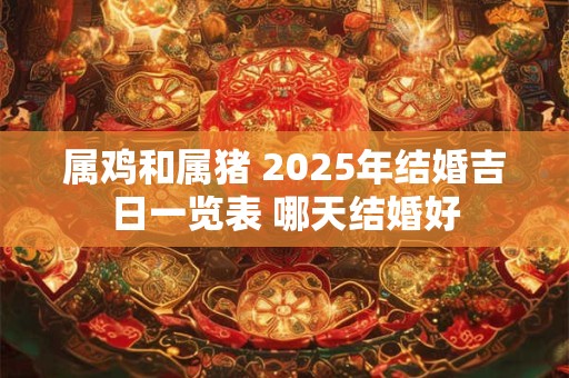属鸡和属猪 2025年结婚吉日一览表 哪天结婚好