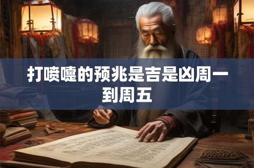 打喷嚏的预兆是吉是凶周一到周五