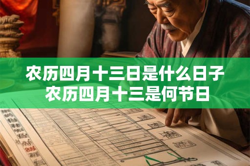 农历四月十三日是什么日子 农历四月十三是何节日