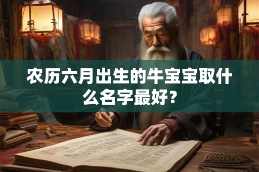 农历六月出生的牛宝宝取什么名字最好? 农历六月出生的牛宝宝取什么名字最好?