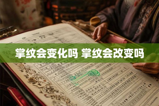 掌纹会变化吗 掌纹会改变吗