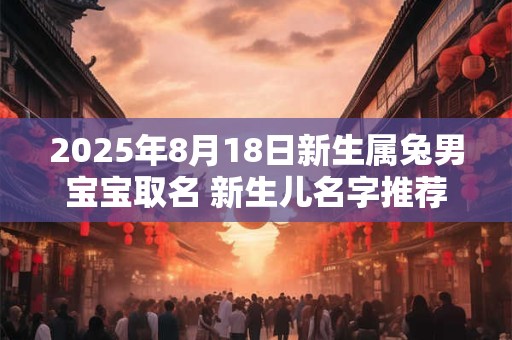 2025年8月18日新生属兔男宝宝取名 新生儿名字推荐