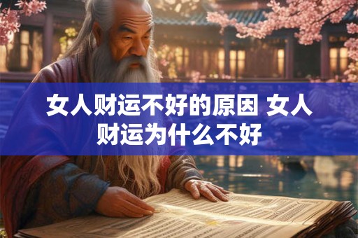 女人财运不好的原因 女人财运为什么不好