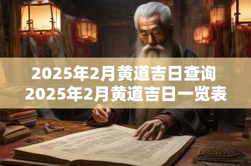 2025年2月黄道吉日查询 2025年2月黄道吉日一览表