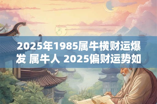 2025年1985属牛横财运爆发 属牛人 2025偏财运势如何